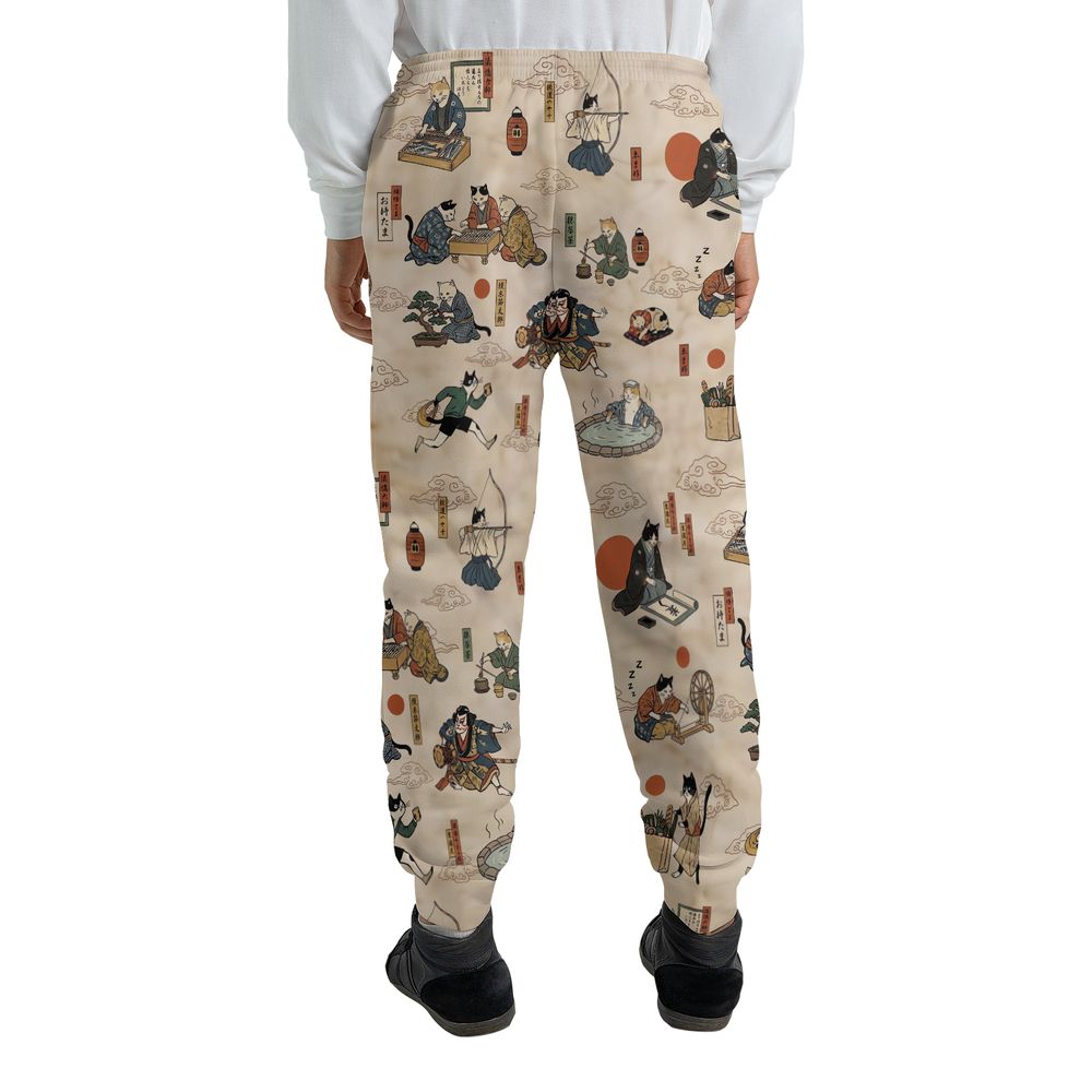 Ukiyo-e cat Sweatpants -  - 2