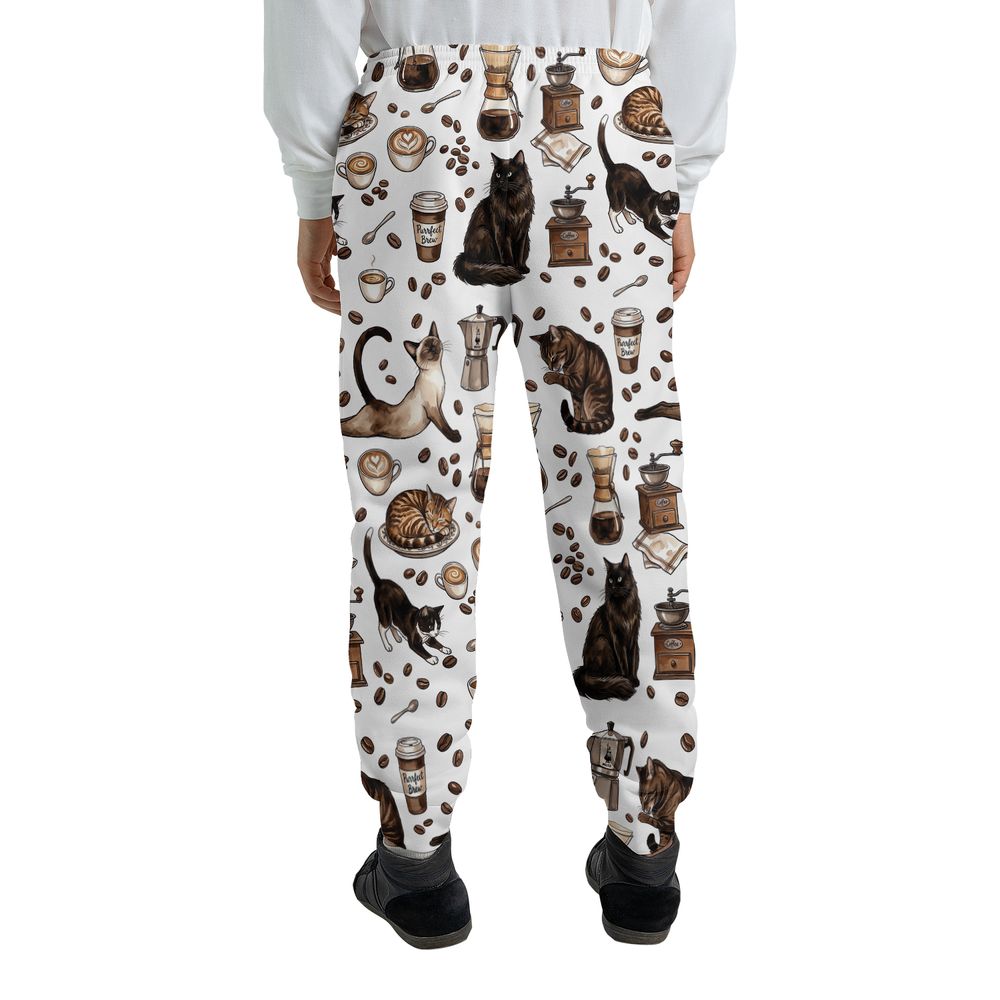 Cat and Coffee Sweatpants -  - 2