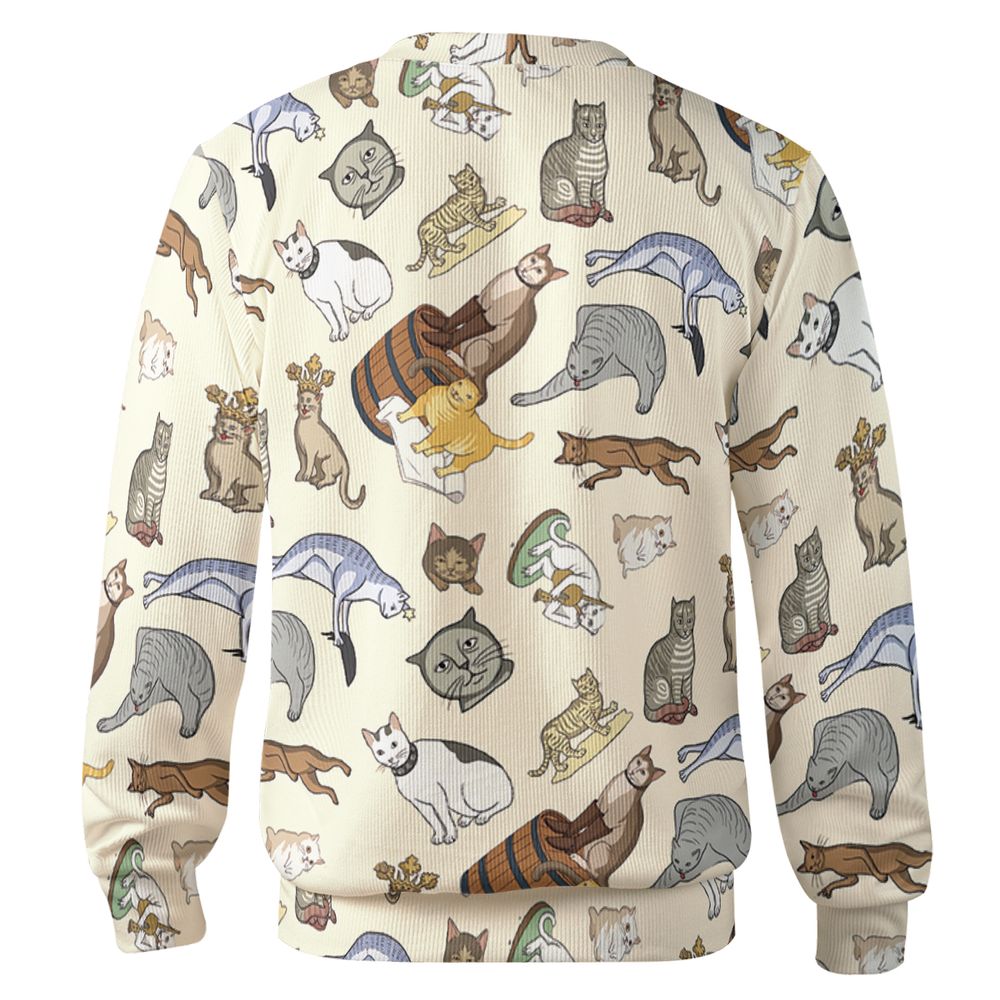 Medieval Cat Art Cardigan -  - 2