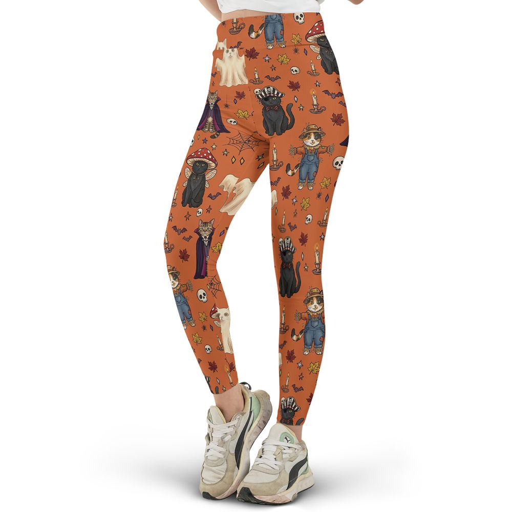 Feline Fright Fest Full Print Legging -  - 2