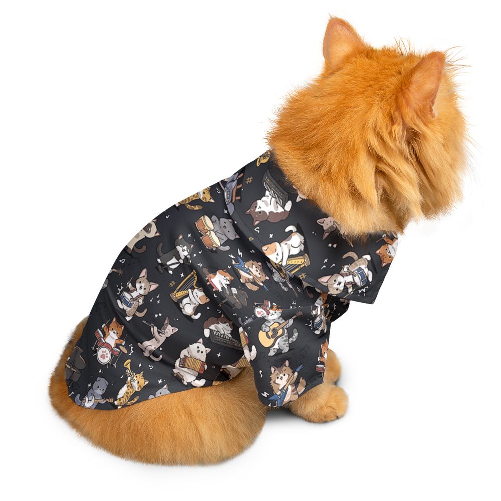 Cat Band Musical Instruments Pet Hawaiian Shirt -  - 2