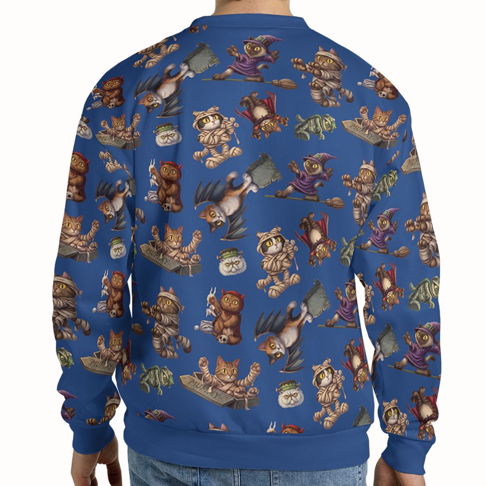Blue Halloween Monster Cats -  - 2