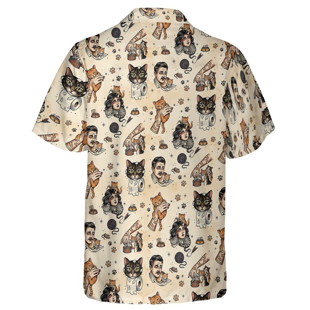 Cat Mom Cat Dad Hawaiian Shirt -  - 2