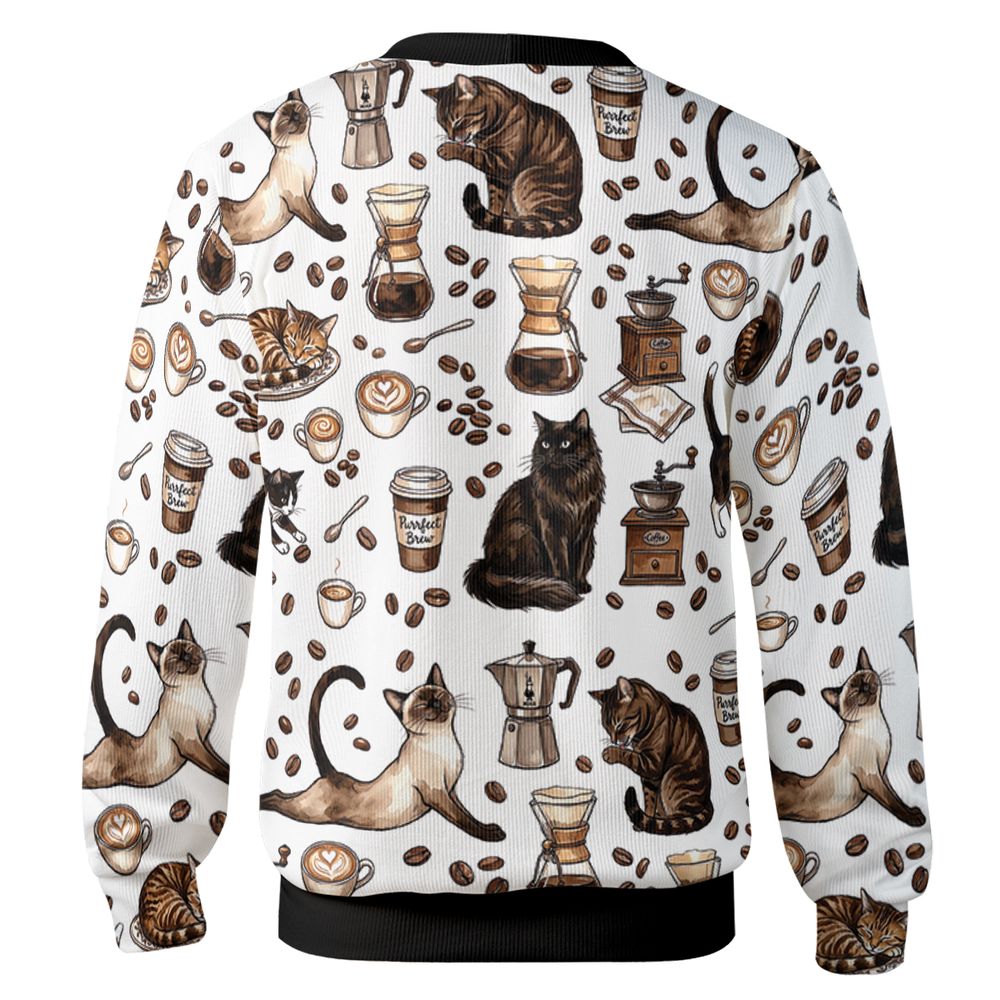 Cat and Coffee Cardigan -  - 2