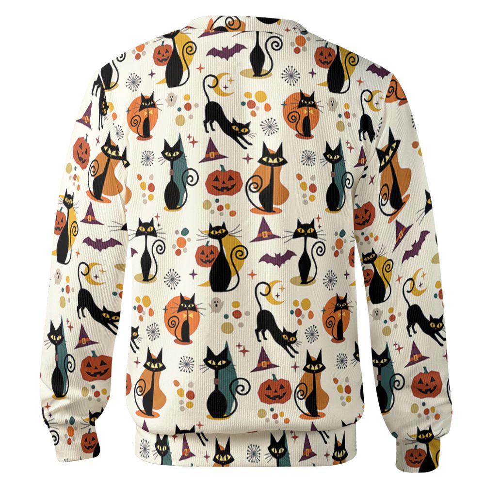Mid Century Atomic Black Cats Cardigan -  - 2