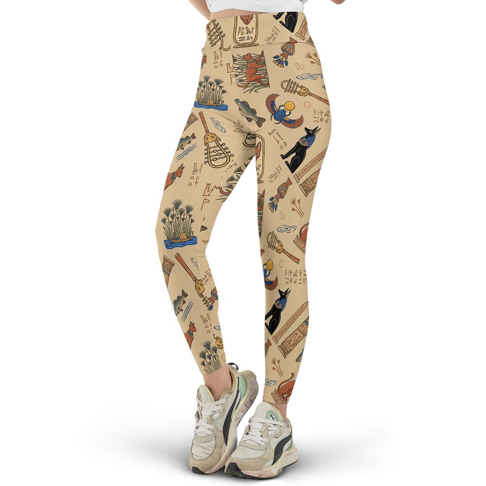 Ancient Egypt cat Full Print Legging -  - 2