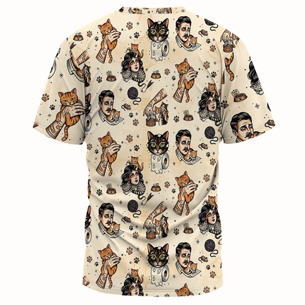 Cat Mom Cat Dad Full Print Unisex T-Shirt -  - 2