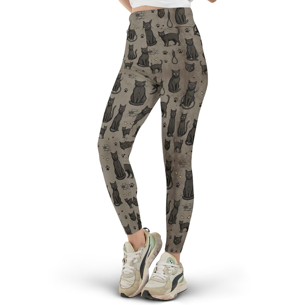 The black cat One eye Cat Full Print Legging -  - 2