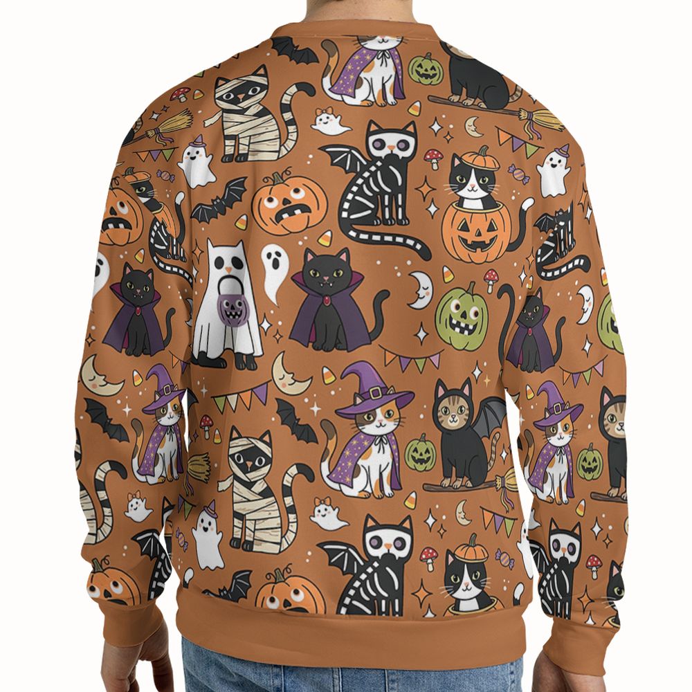Classic Horror Cats Full Print Sweatshirt -  - 2
