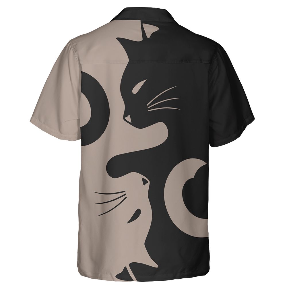 Lavender Spooky Halloween Cat Magic Hawaiian Shirt -  - 2
