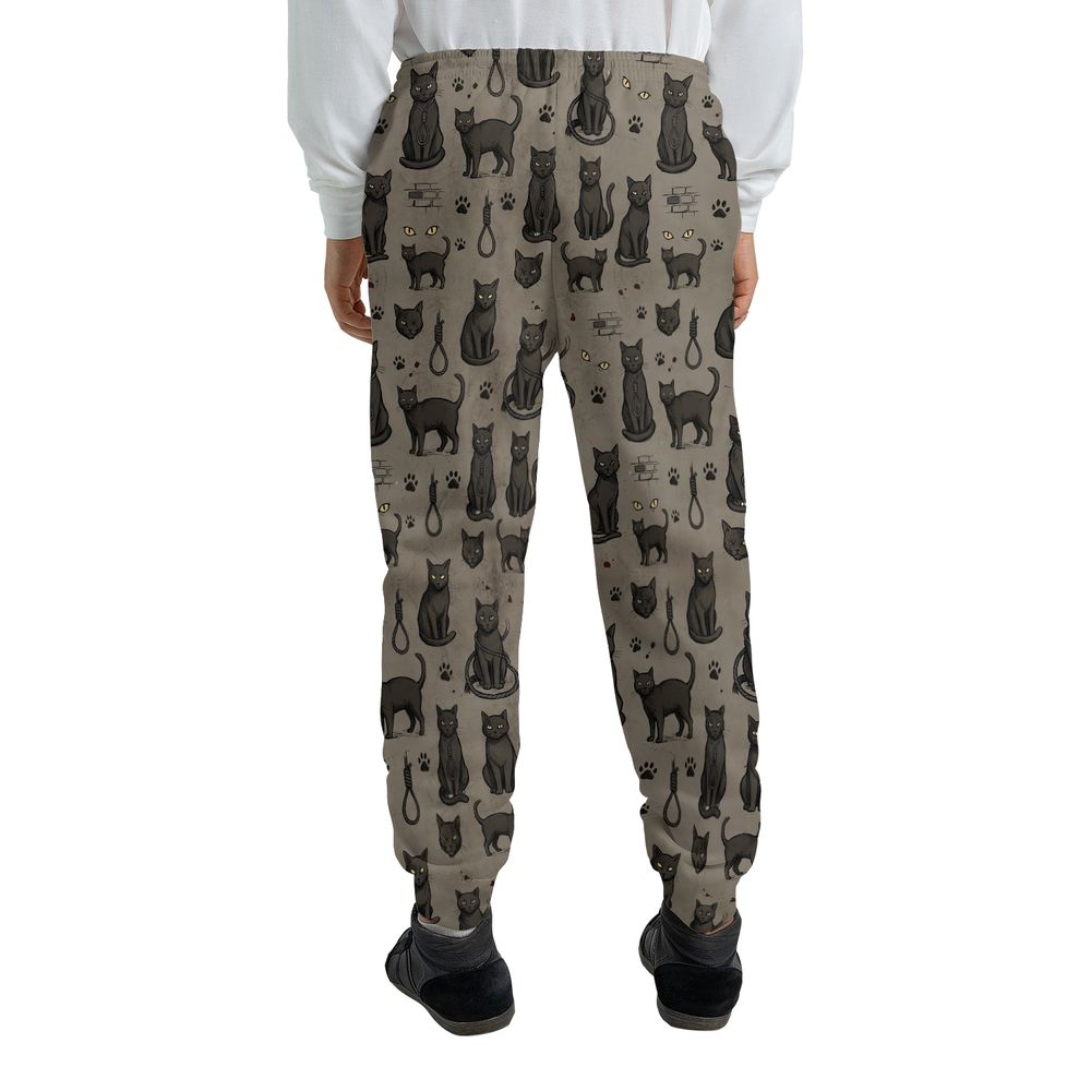 The black cat One eye Cat Sweatpants -  - 2