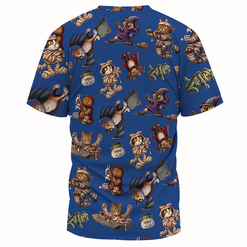 Blue Halloween Monster Cats -  - 2