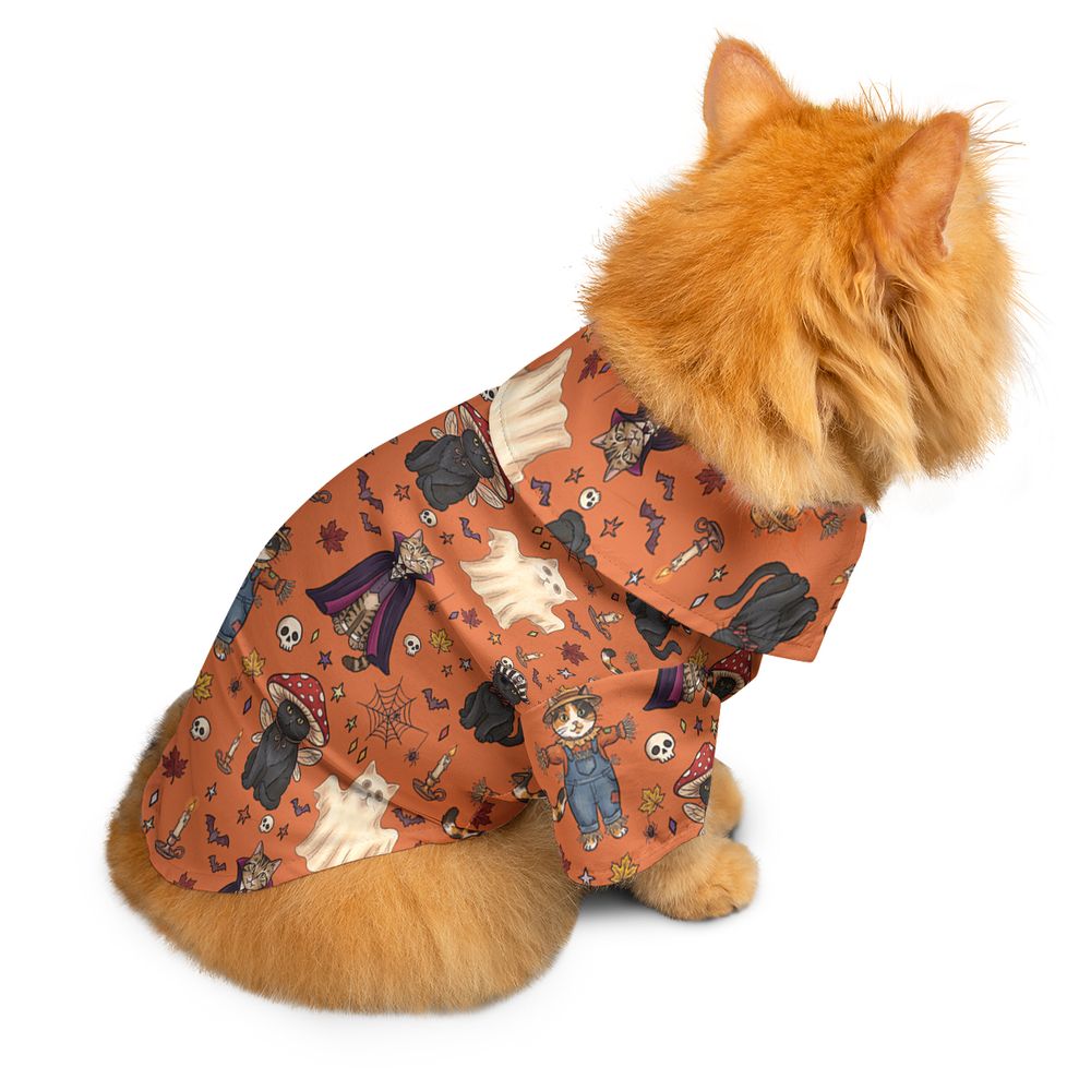 Feline Fright Fest Pet Hawaiian Shirt -  - 2