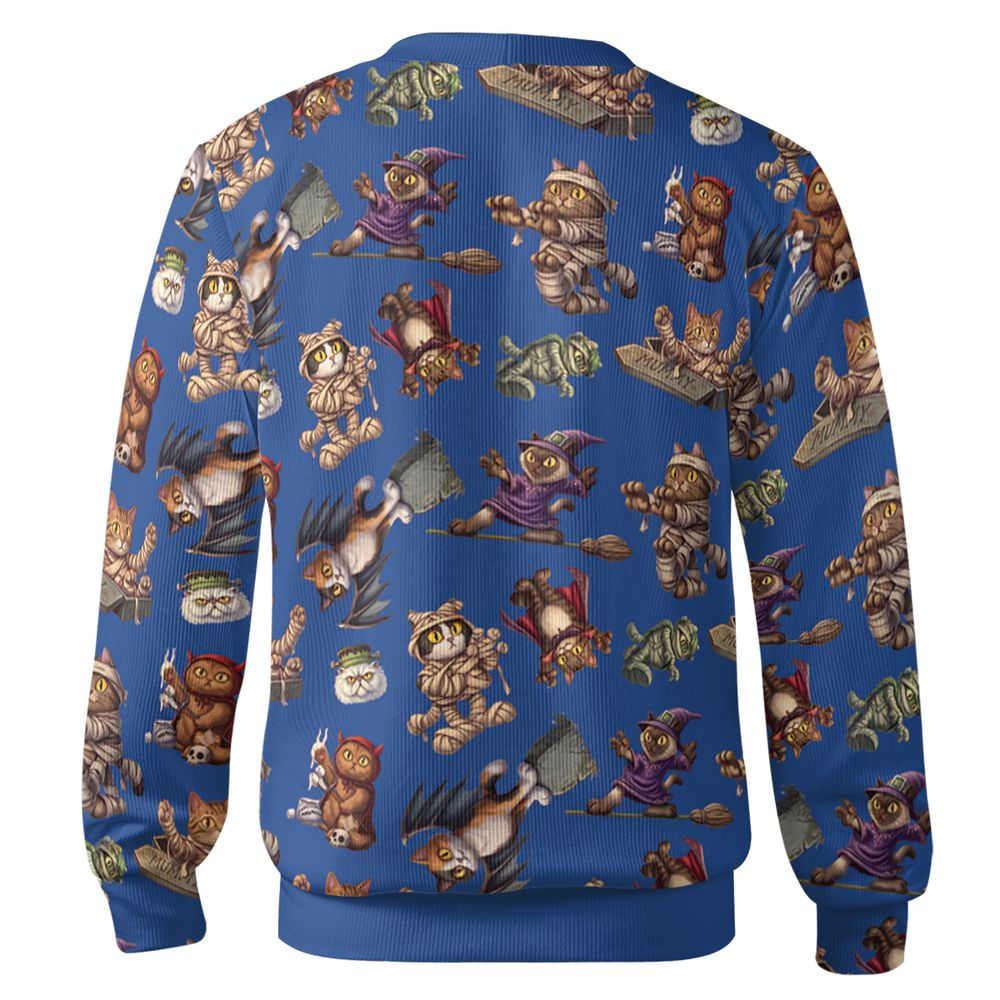 Blue Halloween Monster Cats -  - 2
