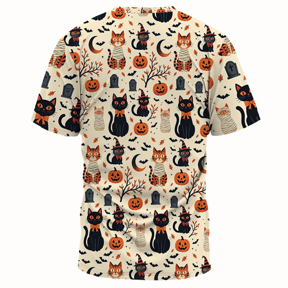 Vintage Halloween Witch & Mummy Cats -  - 2