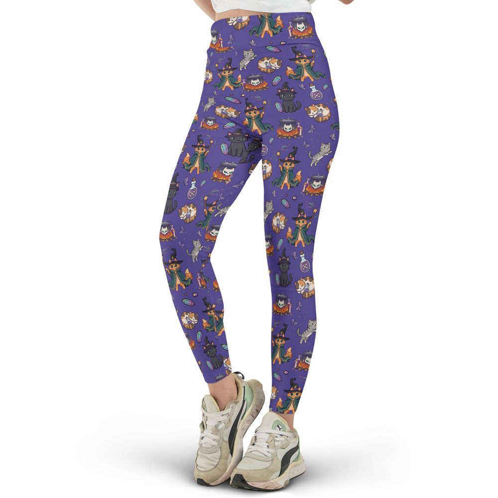 Witchy Wizard Cats Purple -  - 2