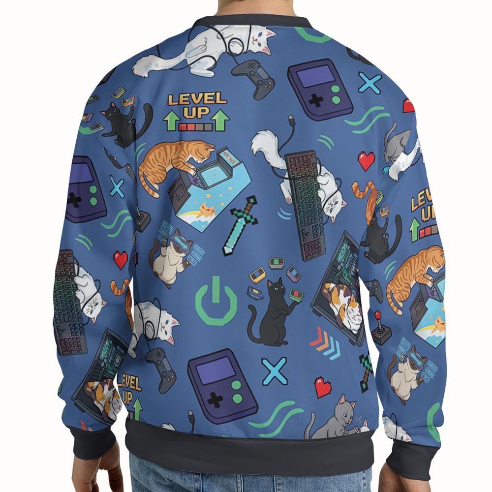 Game and Cats Full Print Sweatshirt -  - 2