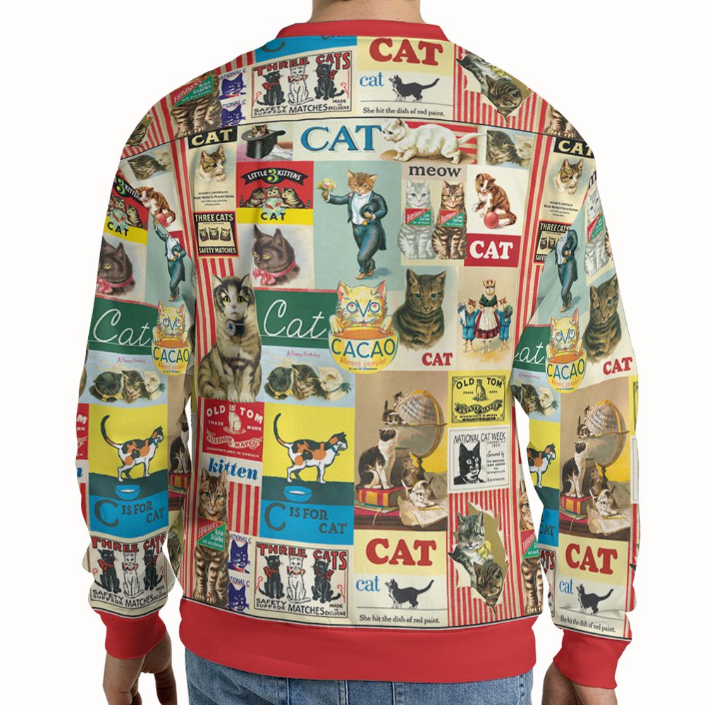 Musical Cats Playing Instruments Band Full Print Sweatshirt -  - 2