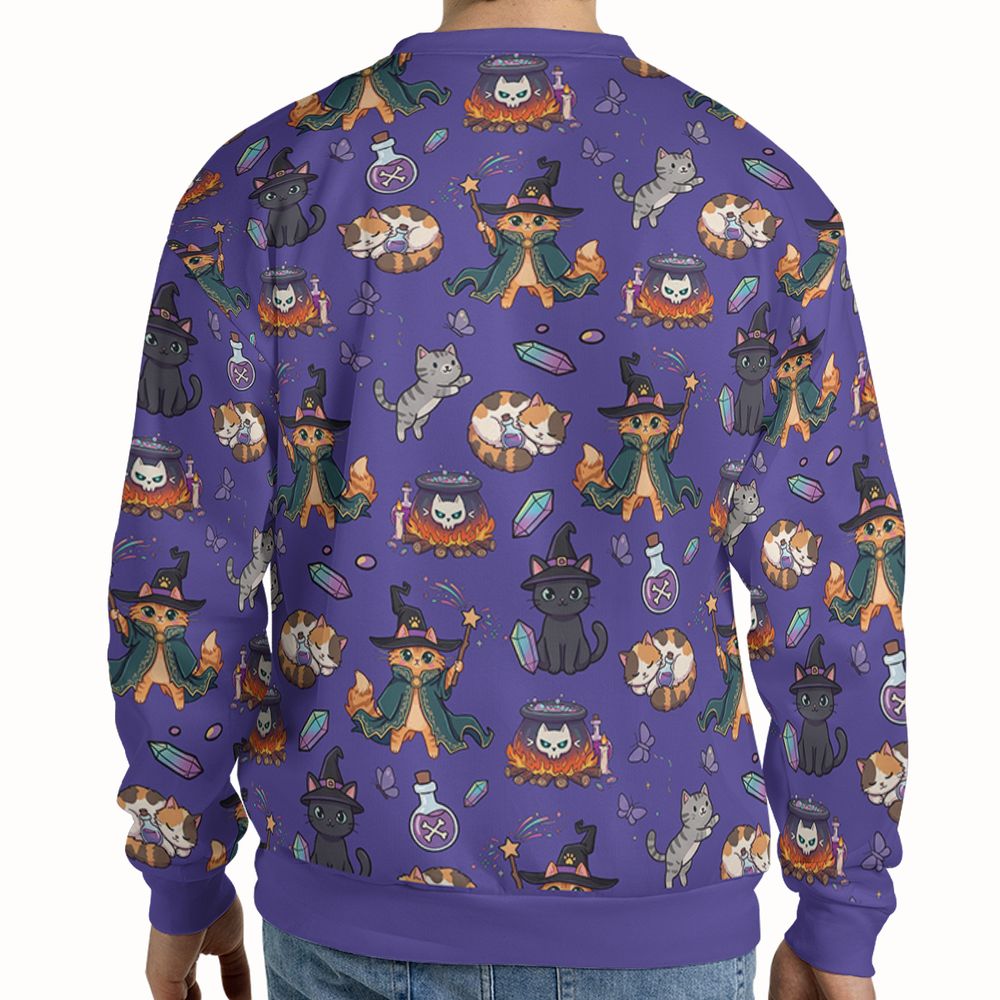 Witchy Wizard Cats Purple -  - 2