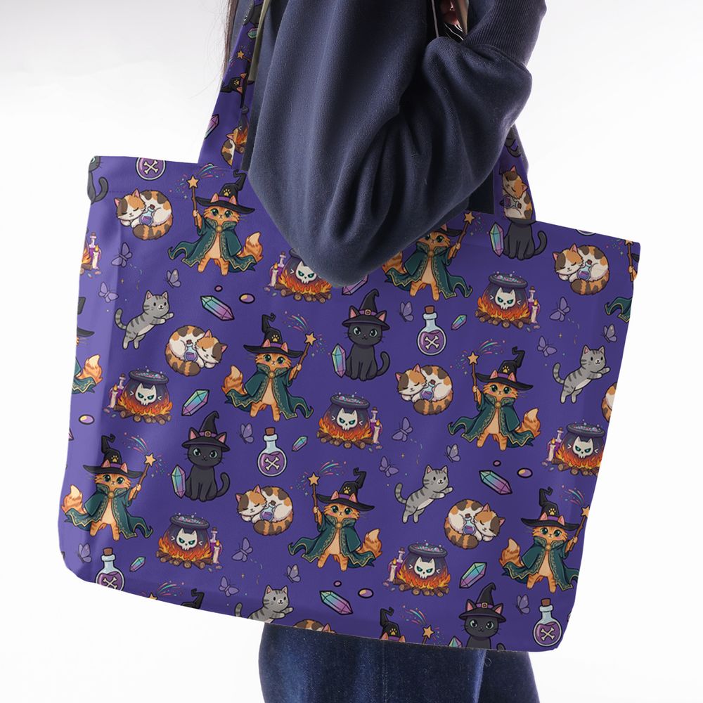Witchy Wizard Cats Purple -  - 2