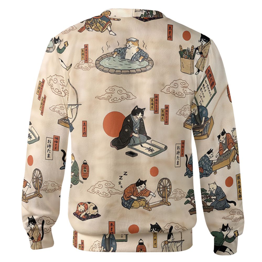 Ukiyo-e cat Cardigan -  - 2