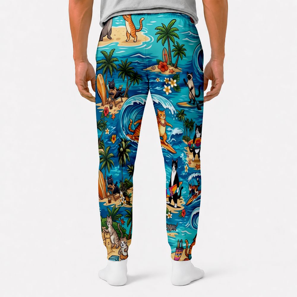 Cats Surfing Sweatpants -  - 2