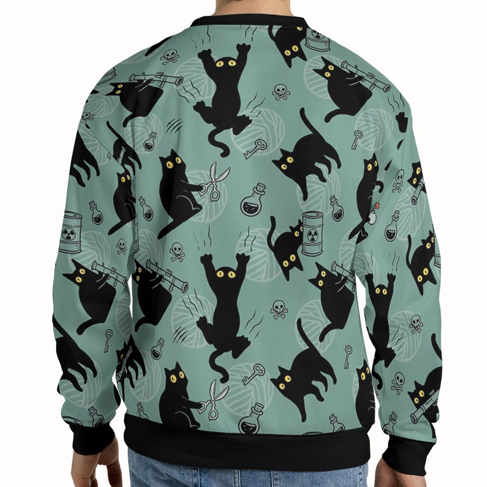 Chaotic evil cat Full Print Sweatshirt -  - 2