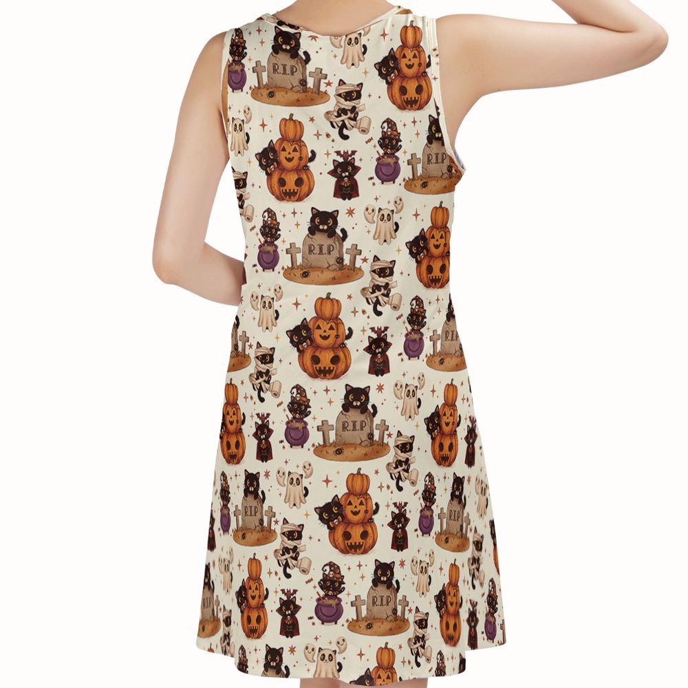 Kawaii Halloween Spooky Cats Hawaiian -  - 2