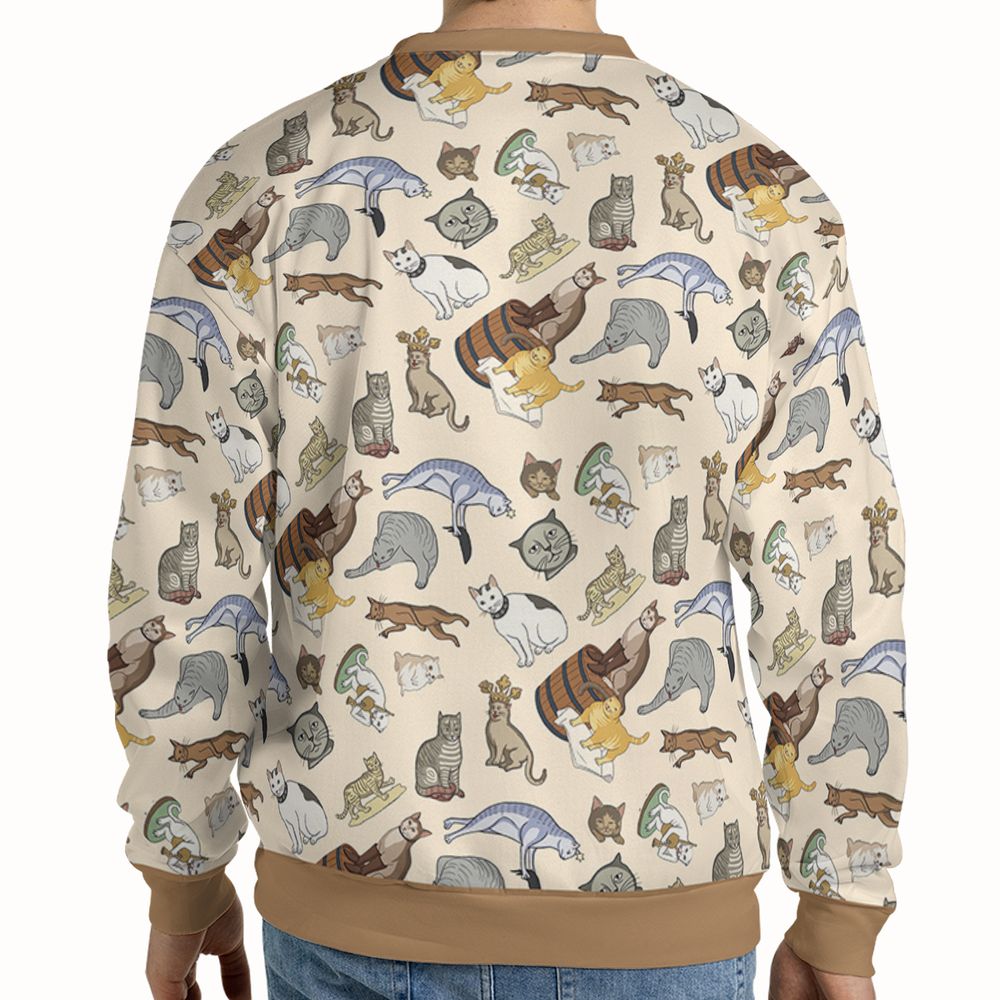 Medieval Cat Art Full Print Sweatshirt -  - 2