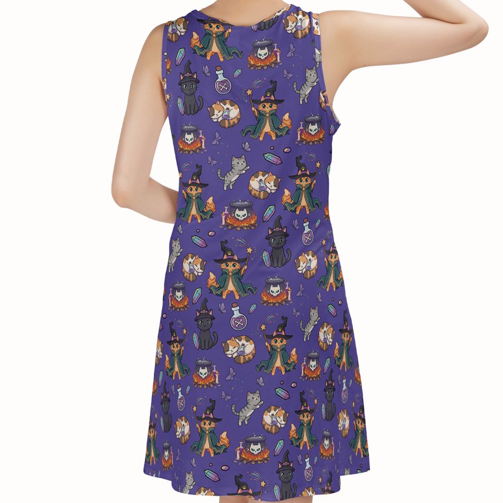 Witchy Wizard Cats Purple -  - 2