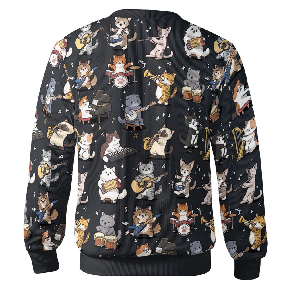 Cat Band Musical Instruments Cardigan -  - 2