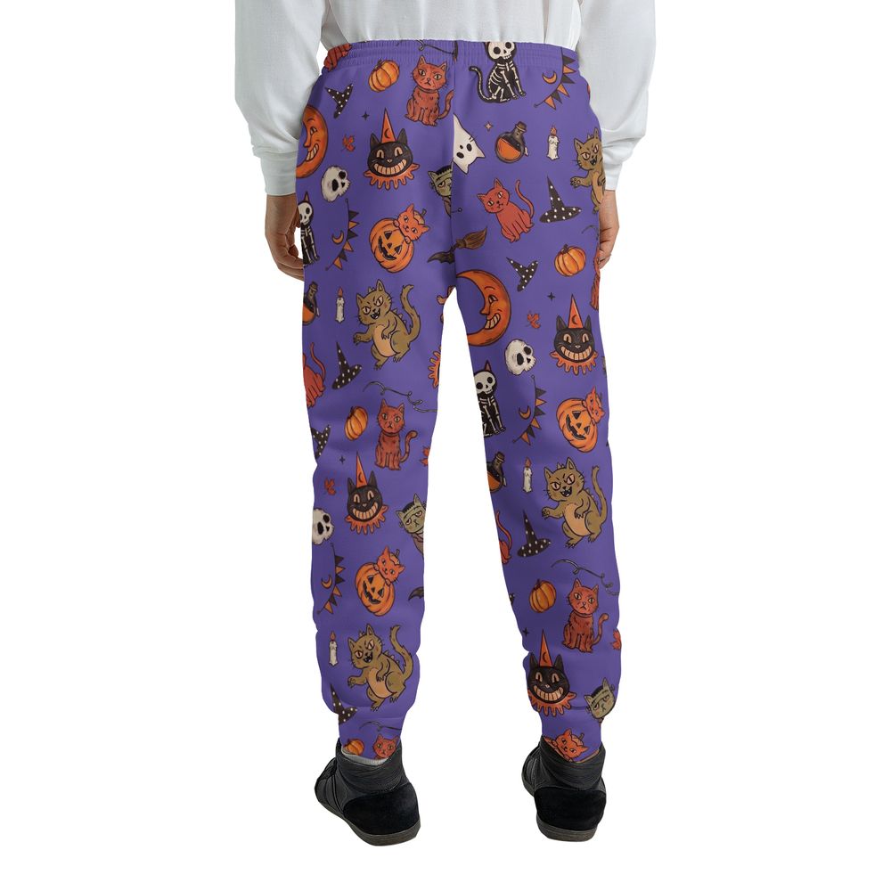 Retro Halloween Cats Purple -  - 2