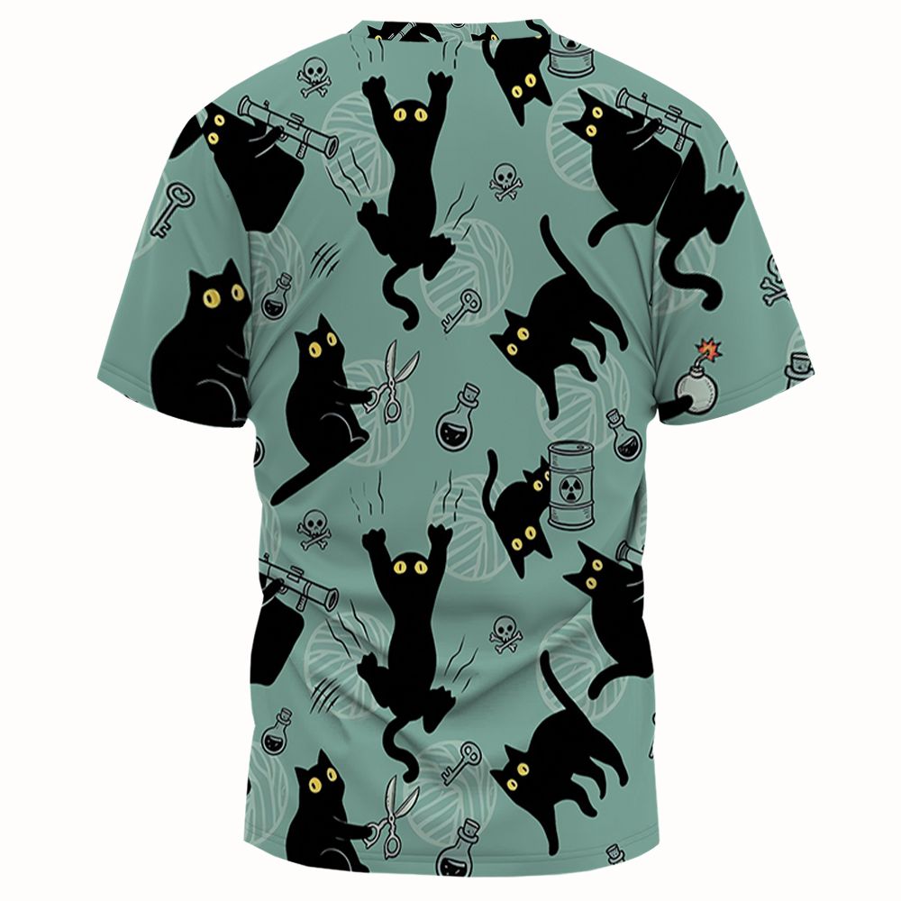 Chaotic evil cat Full Print Unisex T-Shirt -  - 2