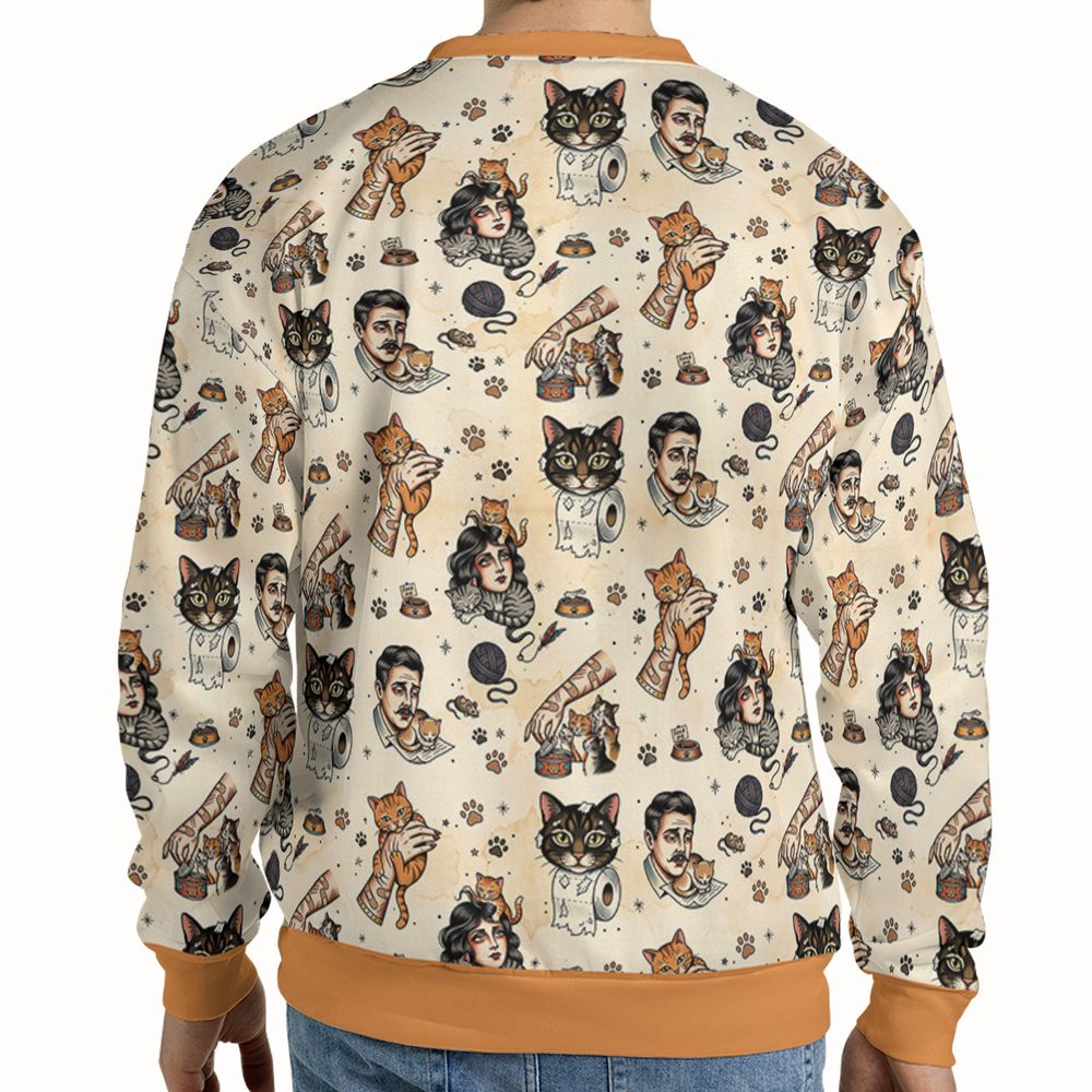 Cat Mom Cat Dad Full Print Sweatshirt -  - 2