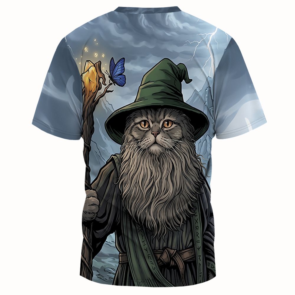 Wizard Cat Full Print Unisex T-Shirt -  - 2