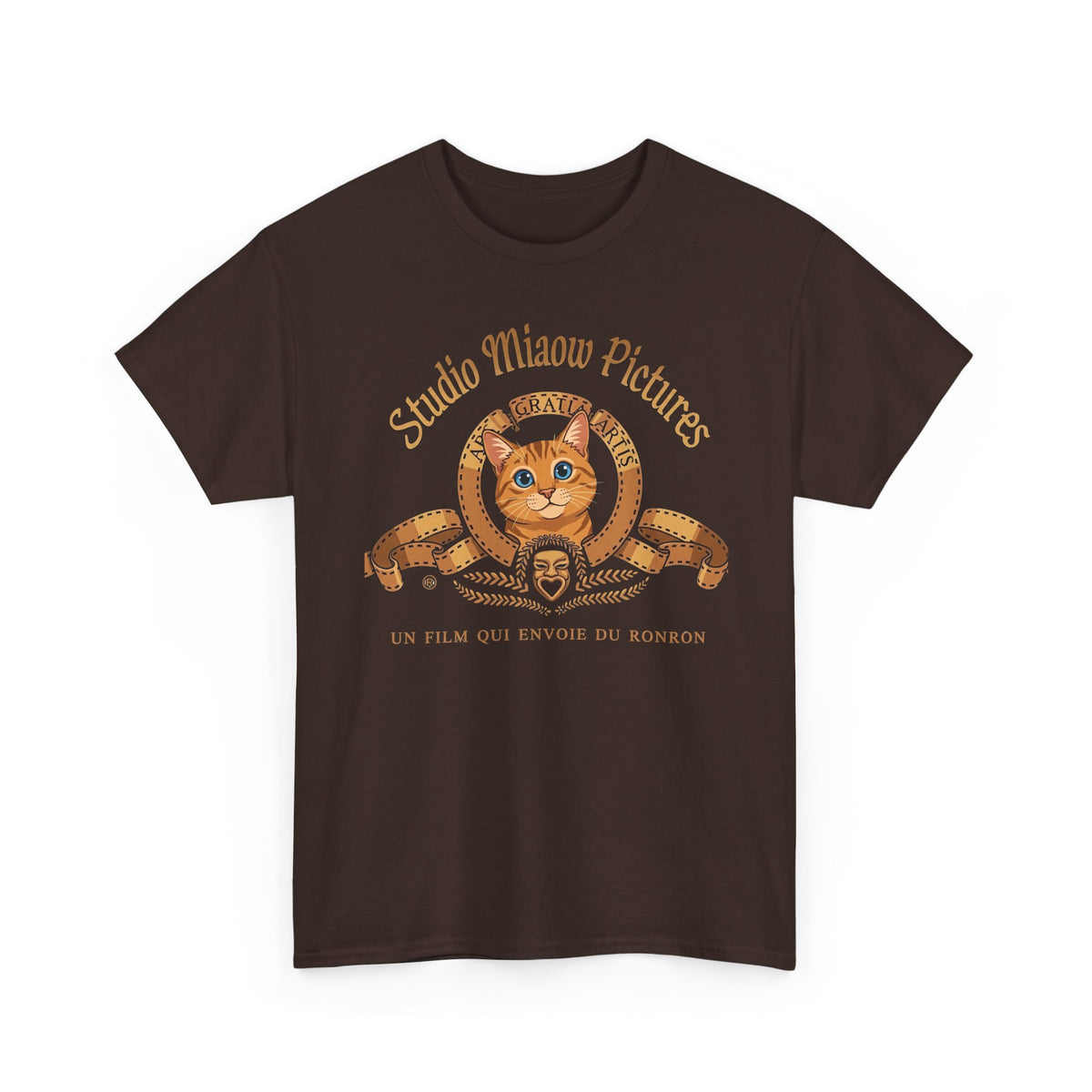 Retro Movie Lion Parody Cat T-Shirt — Studio Miaow Pictures