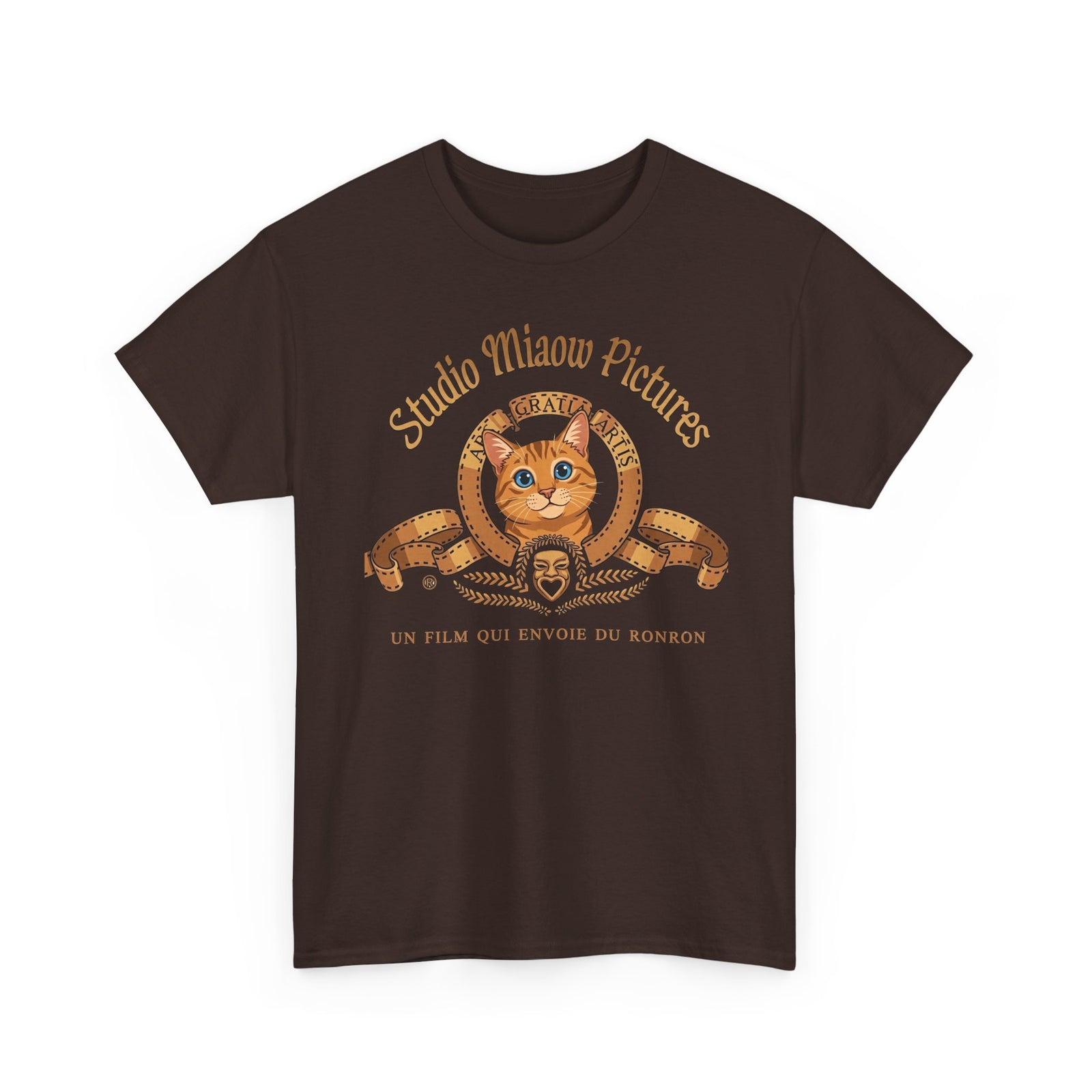 Retro Movie Lion Parody Cat T-Shirt — Studio Miaow Pictures