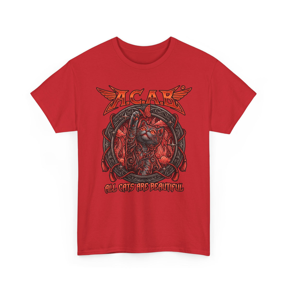 ACAB All Cats Are Beautiful T-Shirt — Heavy Metal Punk Feline Graphic Tee