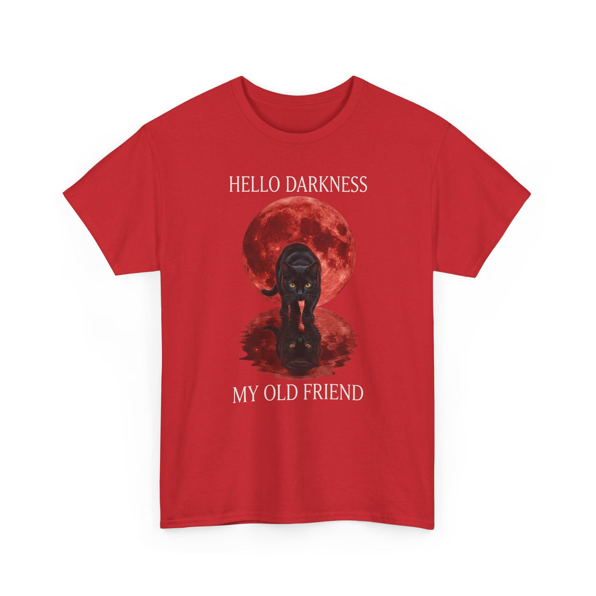 Hello Darkness My Old Friend Black Cat T-Shirt