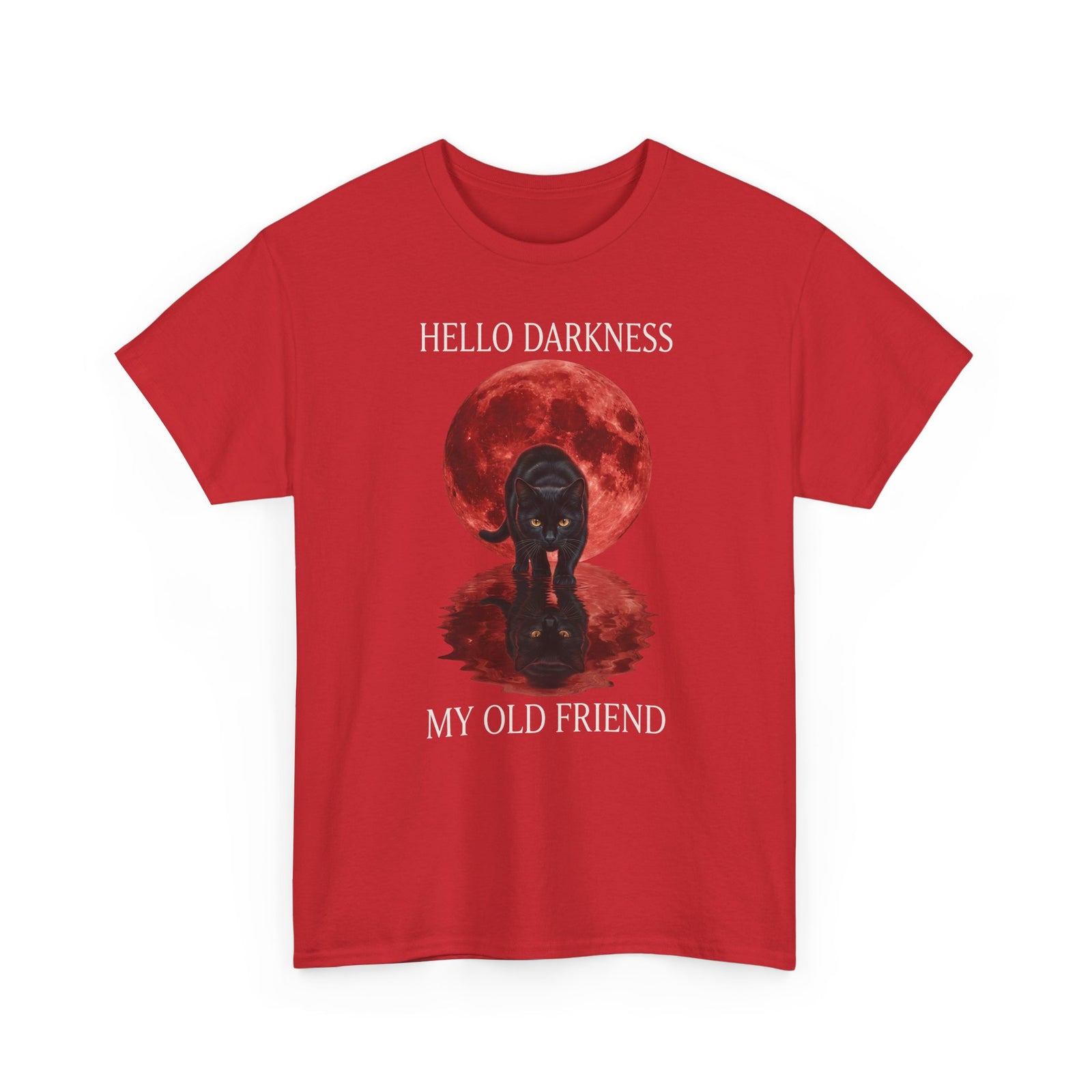 Hello Darkness My Old Friend Black Cat T-Shirt