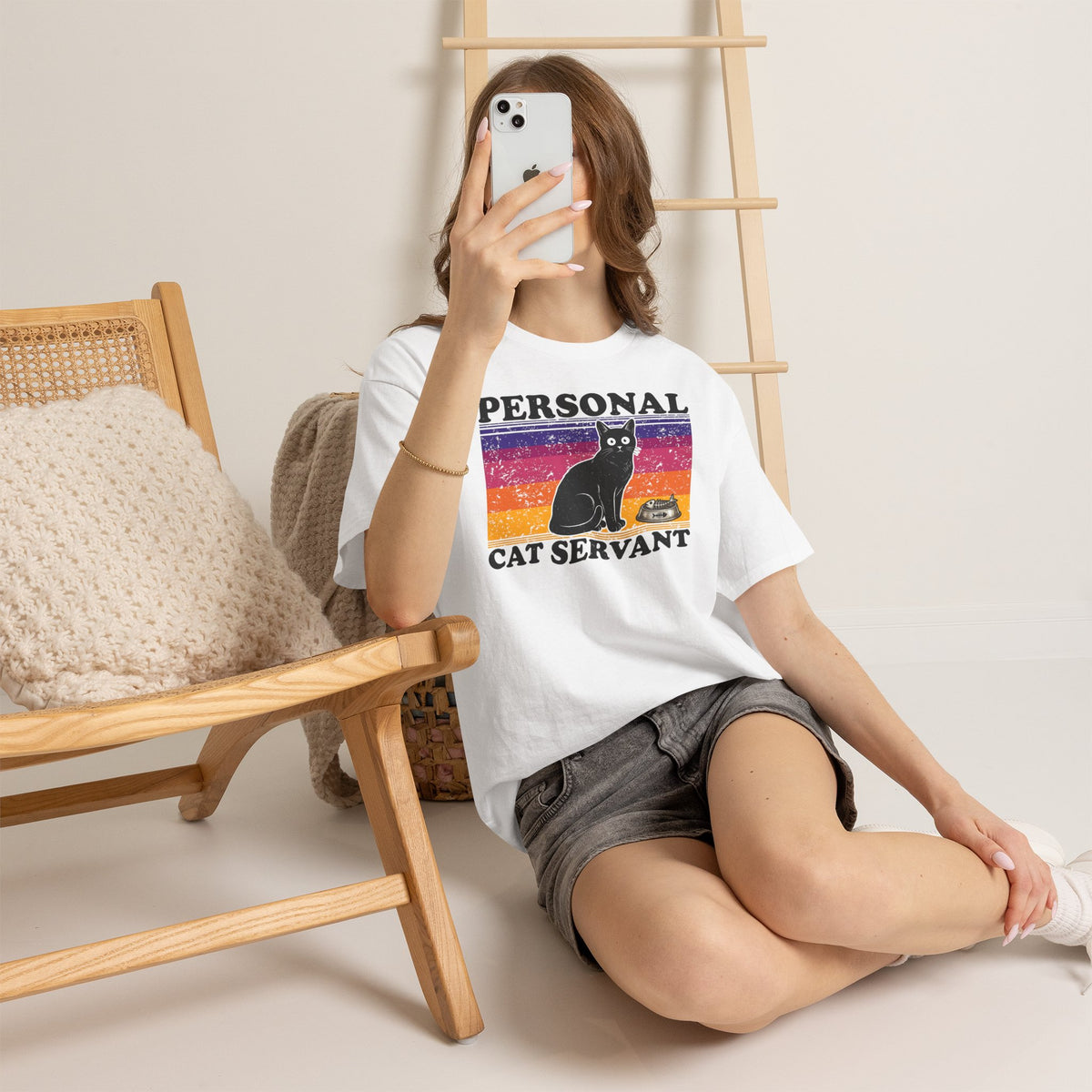Personal Cat Servant T-Shirt — Funny Cat Lover Tee