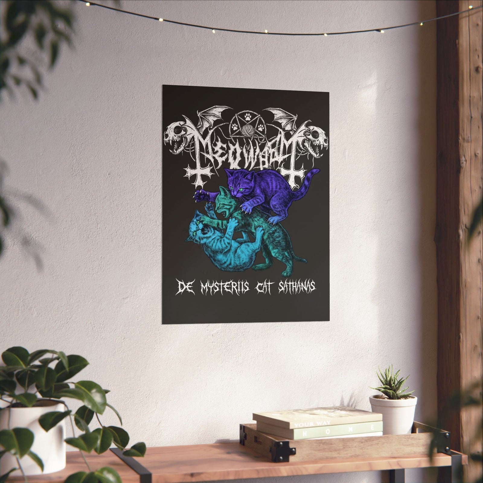 Meowmetal Cat Rock Poster