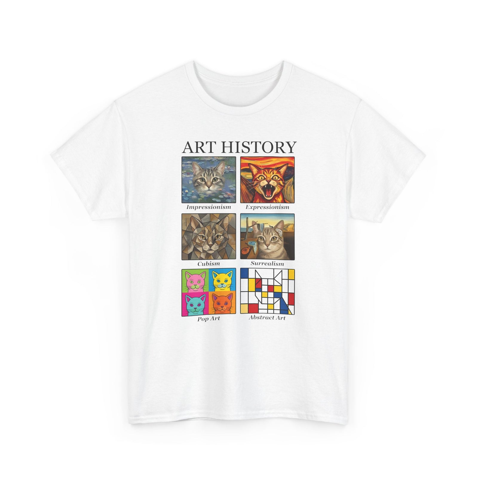 Cats in Masterpieces T-Shirt — Artistic Cat Painting Tee