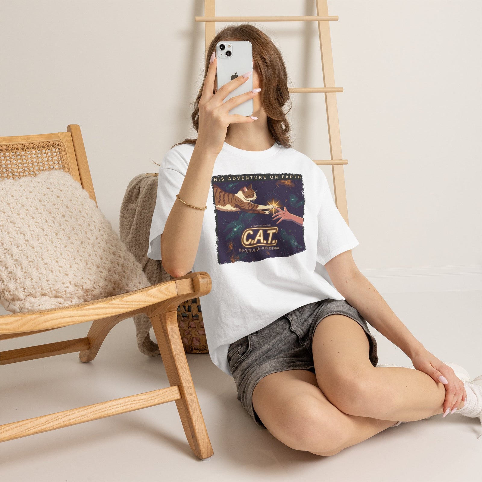 Cat Space Tee — "C.A.T. The Interstellar Traveler" Graphic T-Shirt