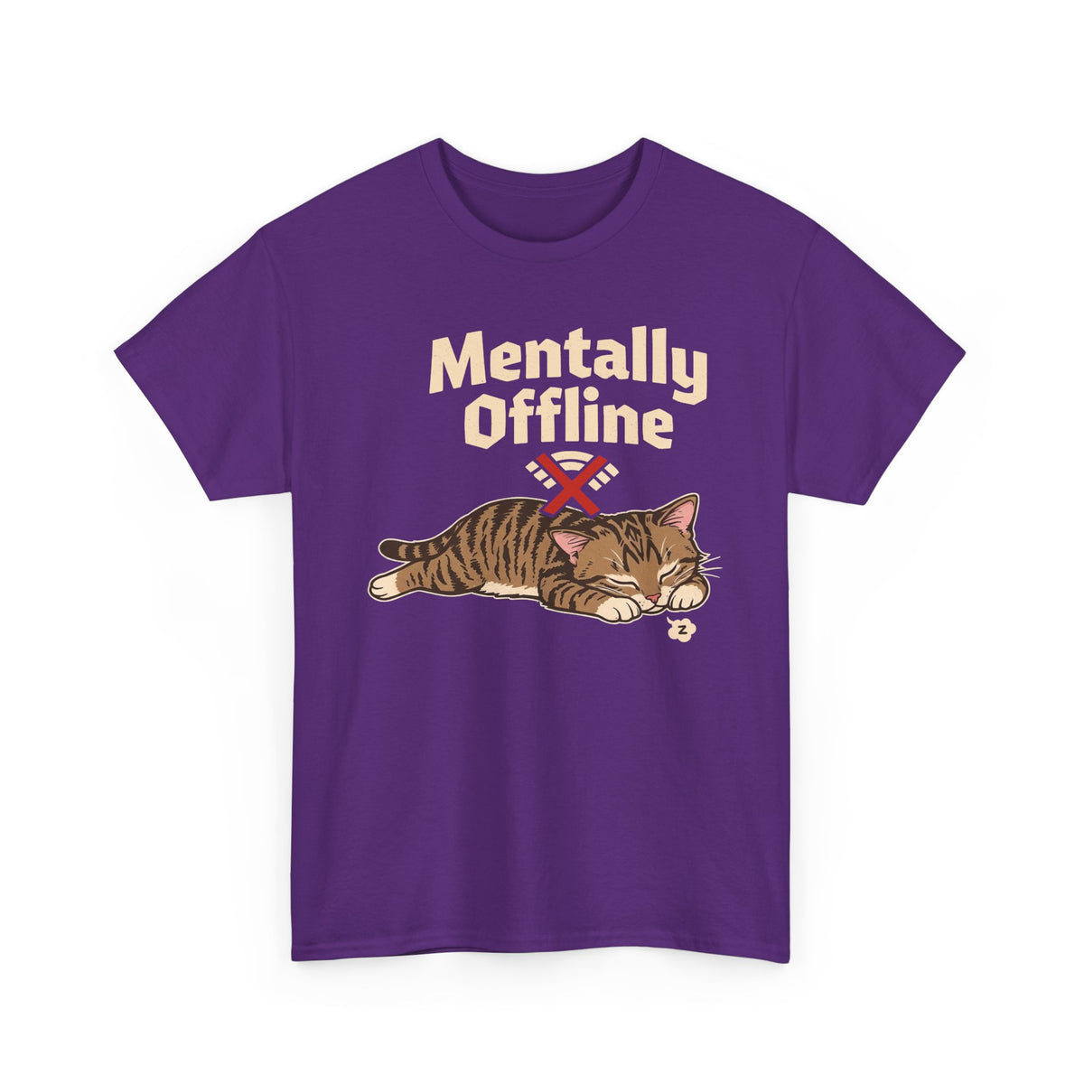 Lazy Cat 'Mentally Offline' T-Shirt