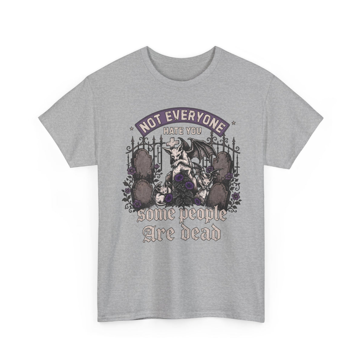 Not Everyone Hate You Some People Are Dead T-Shirt — Funny Goth Sphynx Cat Tee