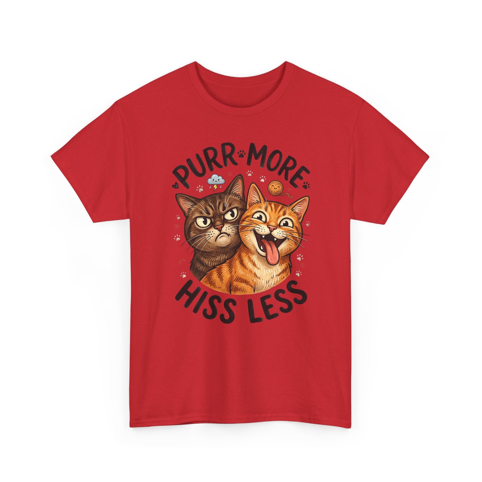 Purr More Hiss Less Cat T-Shirt