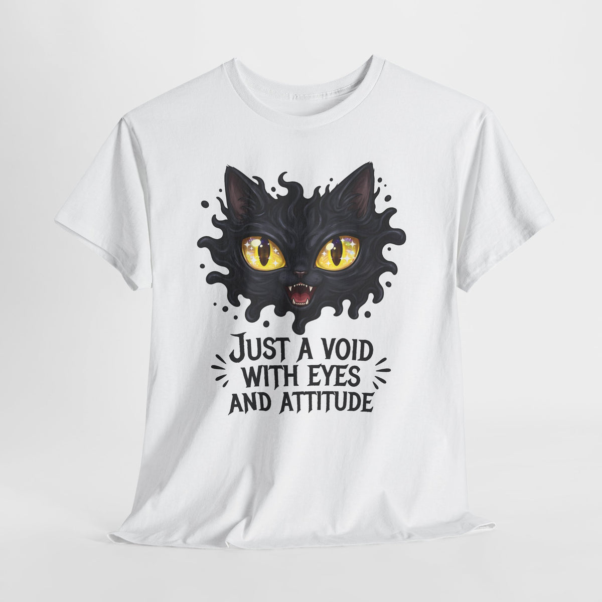 Just A Void With Eyes And Attitude Shirt — Funny Black Cat T-Shirt