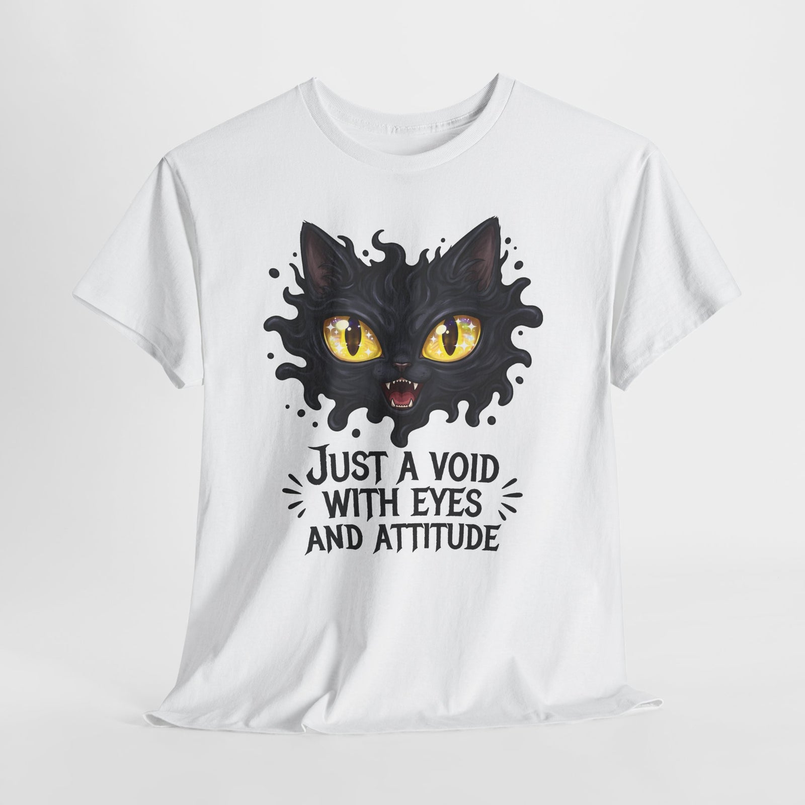 Just A Void With Eyes And Attitude Shirt — Funny Black Cat T-Shirt