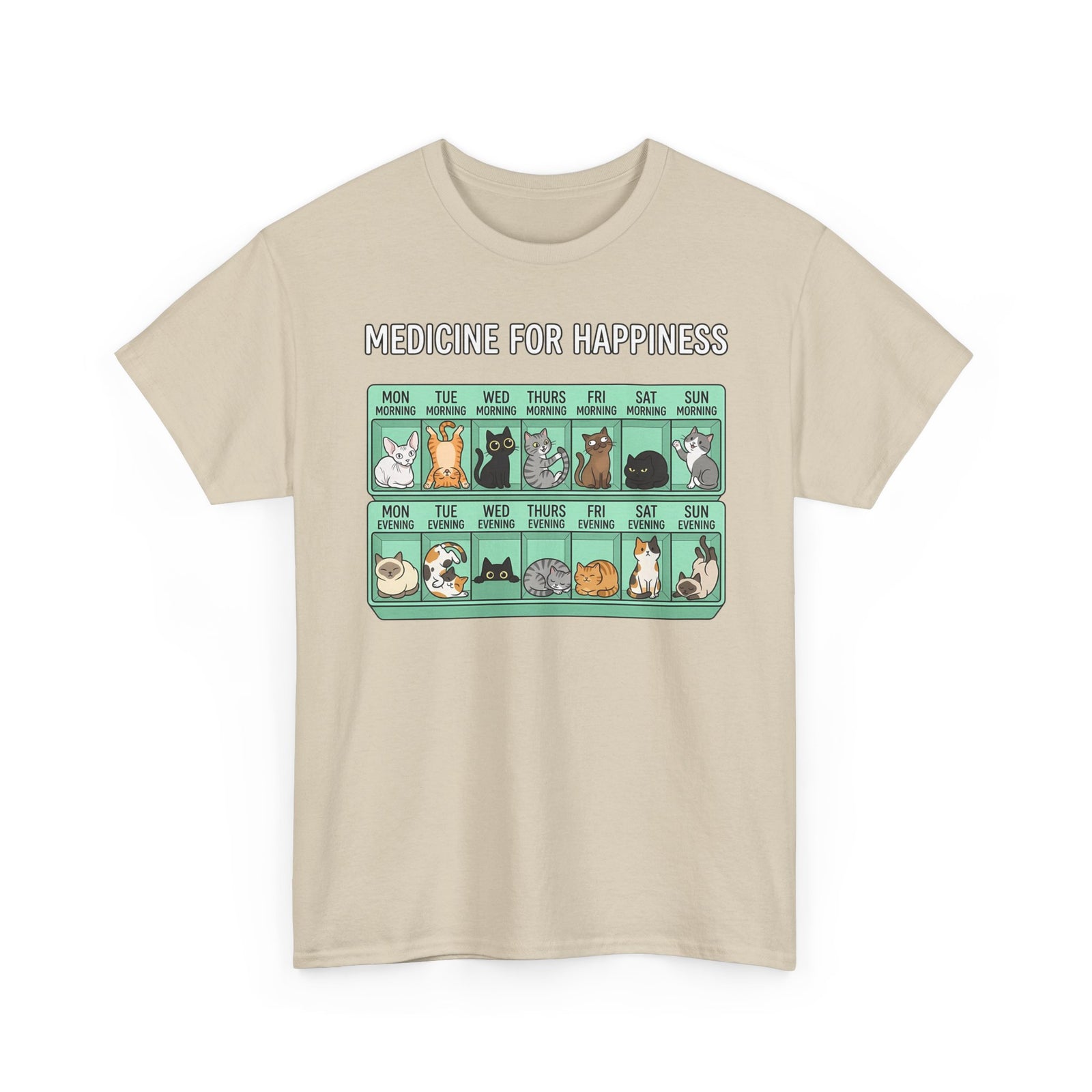 Medicine For Happiness Cat T-Shirt